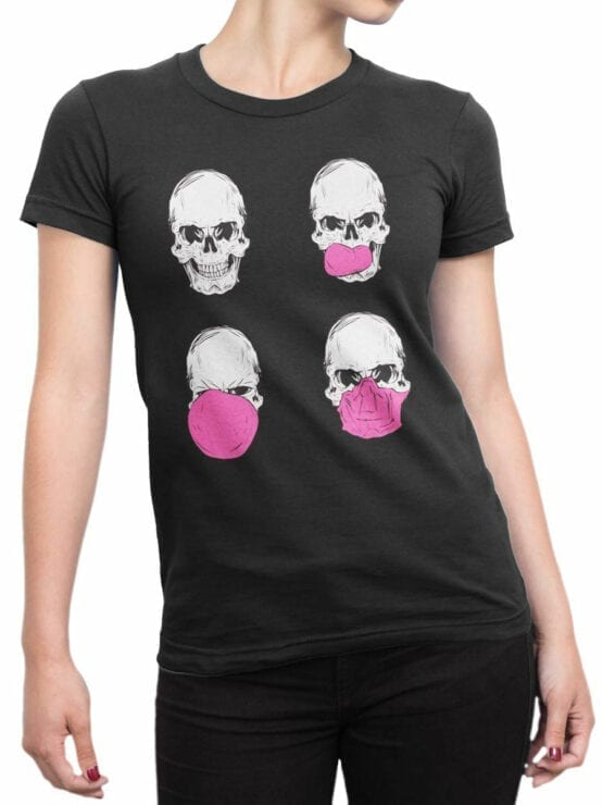 0745 Skull Shirt Gum Front Woman