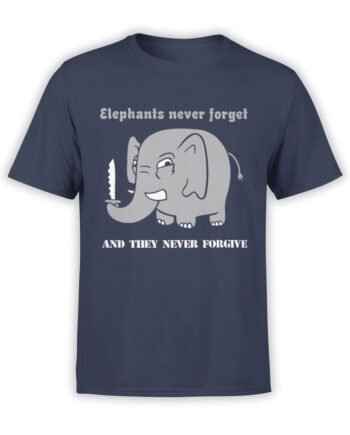 0746 Elephant Shirt Never Forget Front