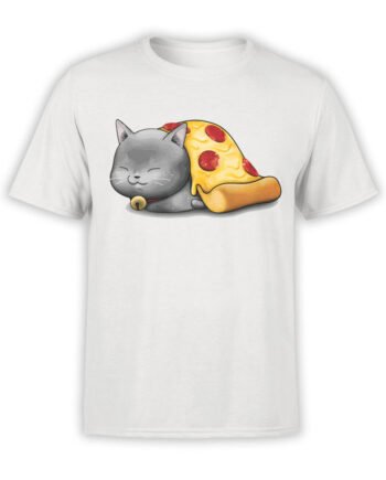 0747 Pizza Shirts Purr purr oni Front