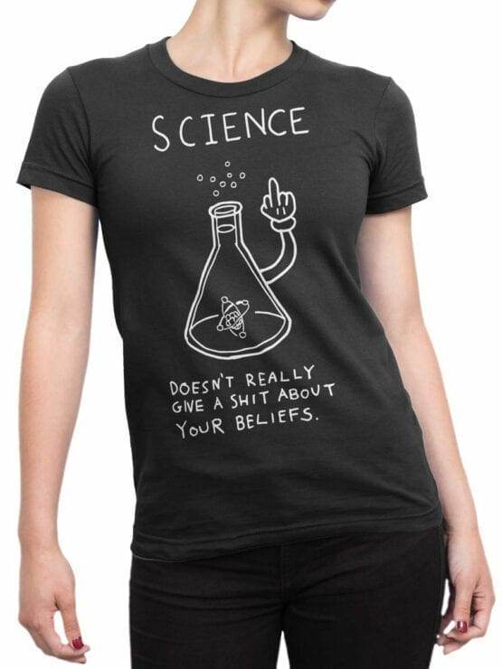 0748 Science Shirt Beliefs Front Woman