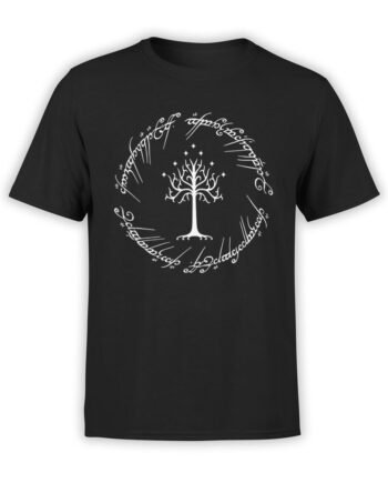 0749 Lord of the Rings Shirt White Tree of Gondor Front