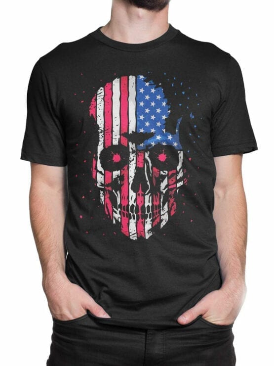 0813 Patriotic Shirts USA Skull Front Man 2