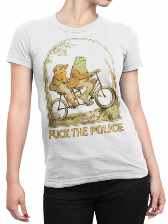 0814 Retro T Shirt Frogs Front Woman