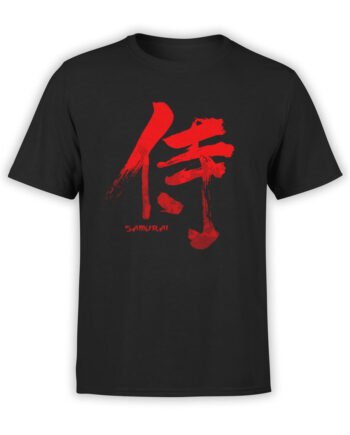 0834 Samurai Shirt Hieroglyph Front
