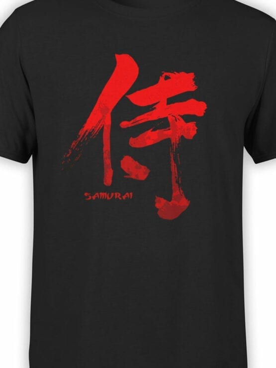 0834 Samurai Shirt Hieroglyph Front Color