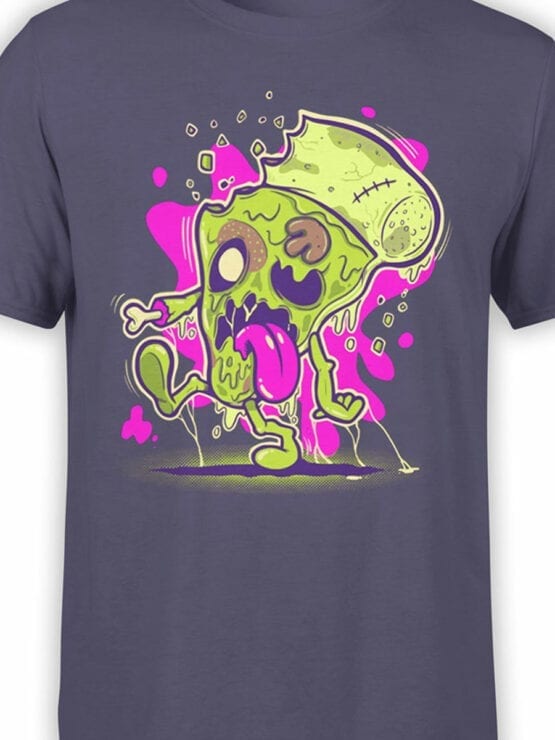 0850 Monster Shirt Zombie Pizza Front Color