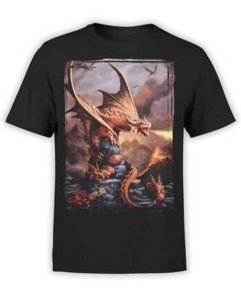 0856 Dragon Shirt Fiery Front