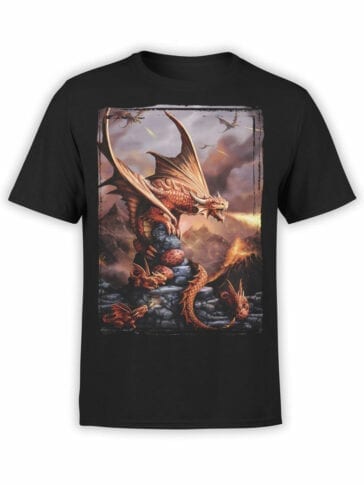 0856 Dragon Shirt Fiery Front