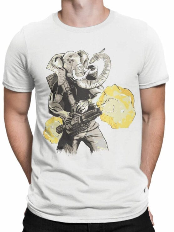 0858 Elephant Shirt Warrior Front Man