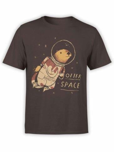 0868 NASA Shirt Otter Space Front