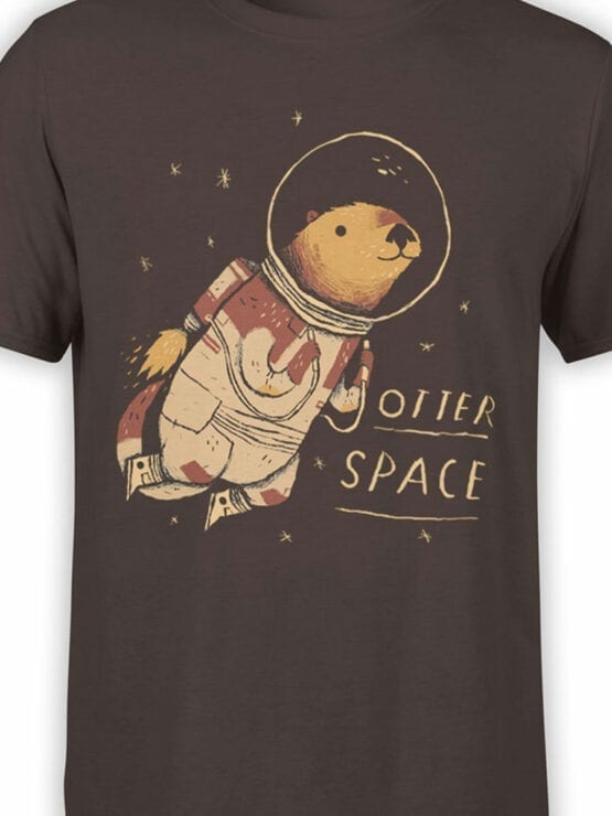 0868 NASA Shirt Otter Space Front Color
