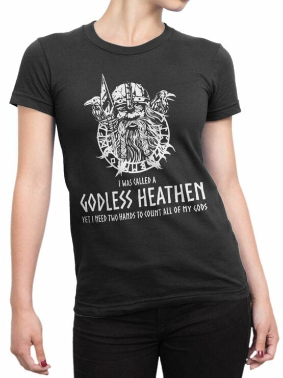 0934 Cool T Shirts Godless Front Woman