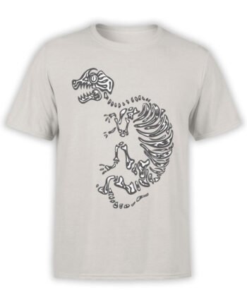 0935 Cool Shirt Dinosaur Skeleton Front