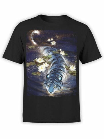 0943 Cool T Shirt Tiger Front