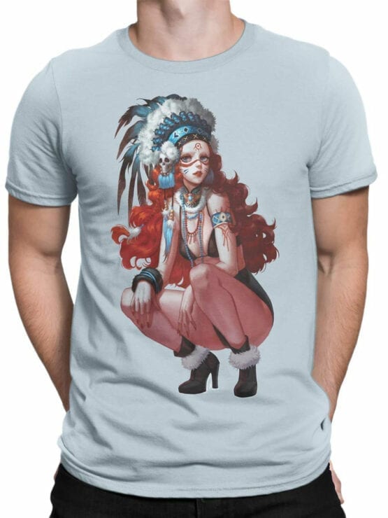 0944 Cool Shirts Art Indian Girl Front Man