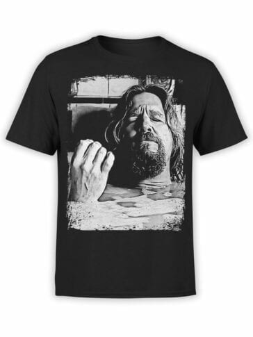 0948 The Big Lebowski T Shirt Dude Bath Front