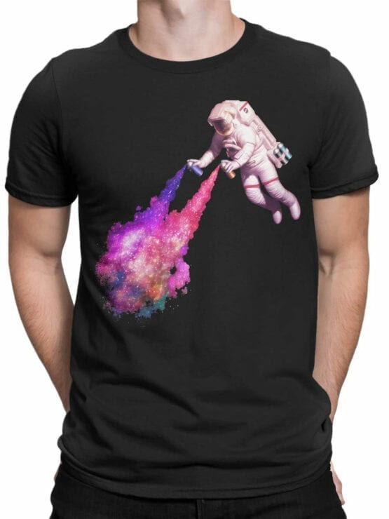 0950 Astronaut Shirt Space Graffiti Front Man