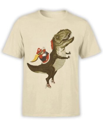 0957 Funny T Shirt Mario T Rex Front