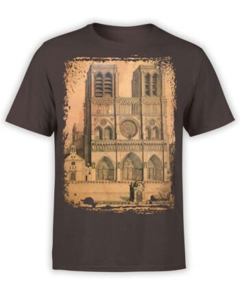 0959 Notre Dame de Paris T Shirt Drawing Front