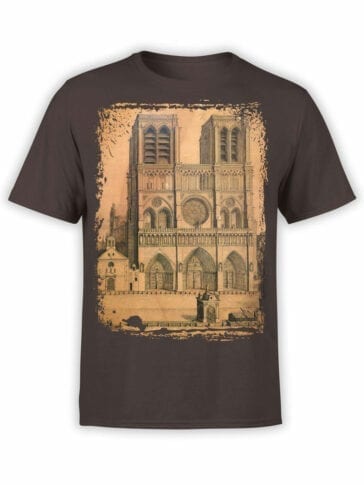 0959 Notre Dame de Paris T Shirt Drawing Front