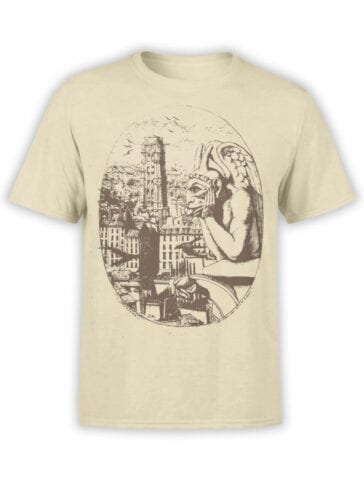 0961 Notre Dame de Paris T Shirt Gargoyle Front