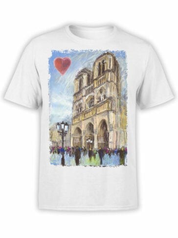 0963 Notre Dame de Paris T Shirt ND Front