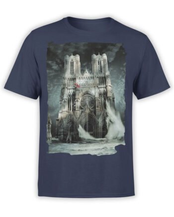 0964 Notre Dame T Shirt Flood Front