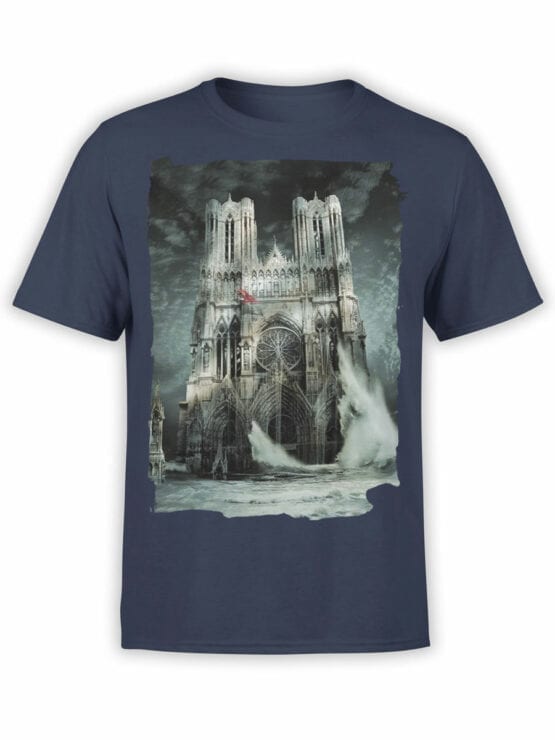 0964 Notre Dame T Shirt Flood Front