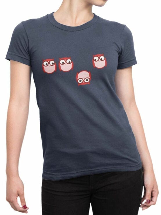 0966 Owl T Shirt Be Different Front Woman