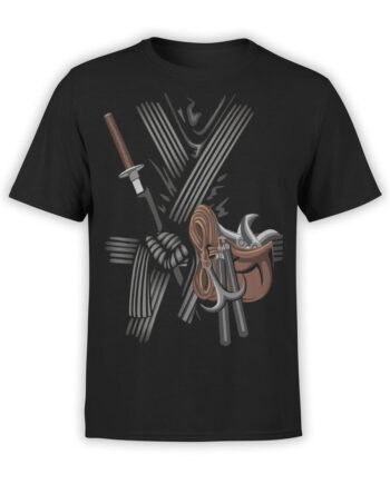 0973 Warrior T Shirt Ninja Front