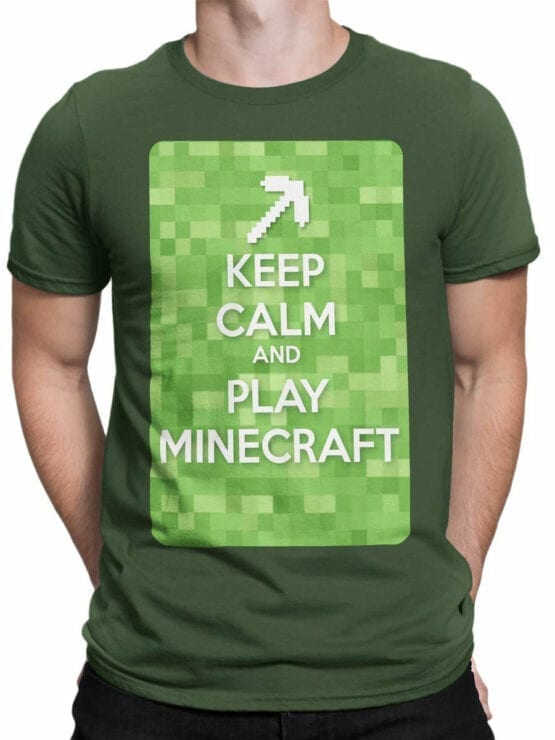 1008 Minecraft T Shirt Calm Front Man
