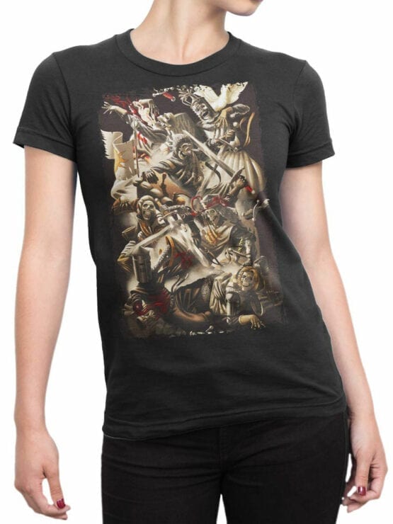 1009 Monty Python T Shirt Skeletons Front Woman