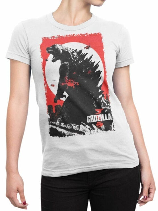 1024 Godzilla T Shirt War Front Woman