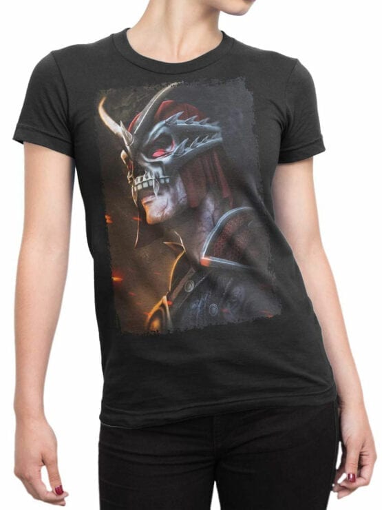 1025 Mortal Kombat T Shirt Shao Kahn Front Woman