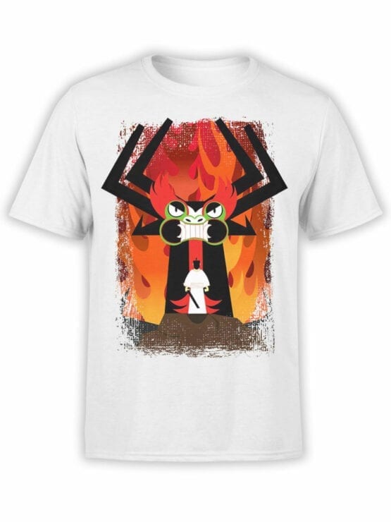 1026 Samurai Jack T Shirt Aku and Jack Front