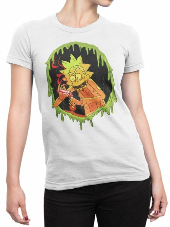 1032 Rick and Morty T Shirt Chemistry Front Woman