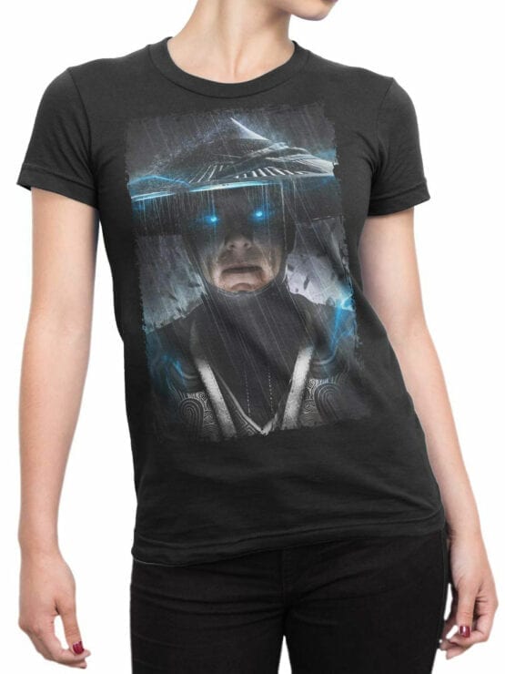 1035 Mortal Kombat T Shirt Raiden Front Woman