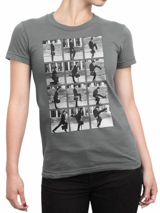 1039 Monty Python T Shirt Ministry of Silly Walks Front Woman