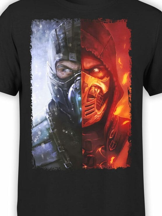 1045 Mortal Kombat T Shirt Divide Front Color