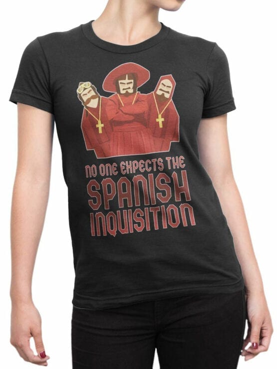1049 Monty Python T Shirt Spanish Inquisition Front Woman