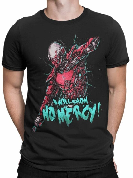 1055 Mortal Kombat T Shirt No Mercy Front Man