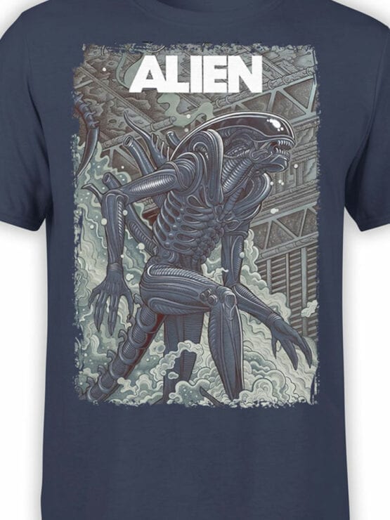 1061 Aliens T Shirt Retro Front Color