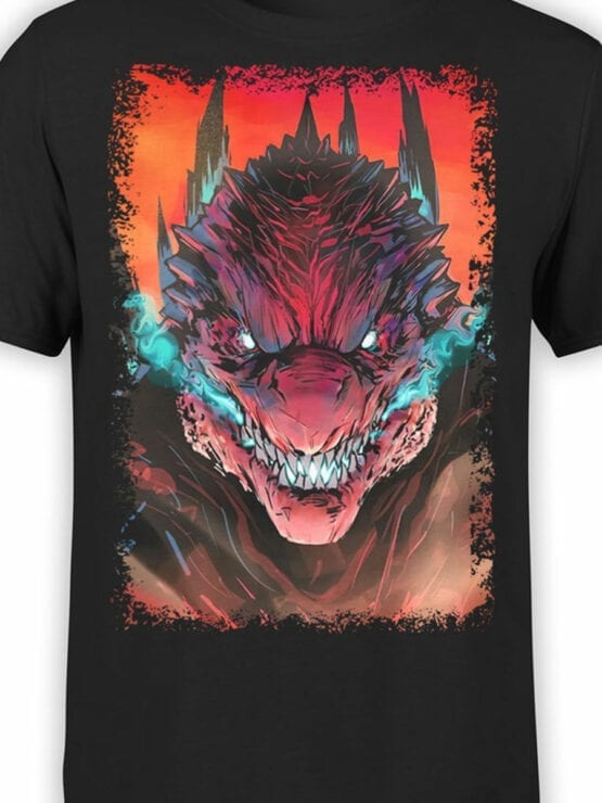 1074 Godzilla T Shirt Rage Front Color