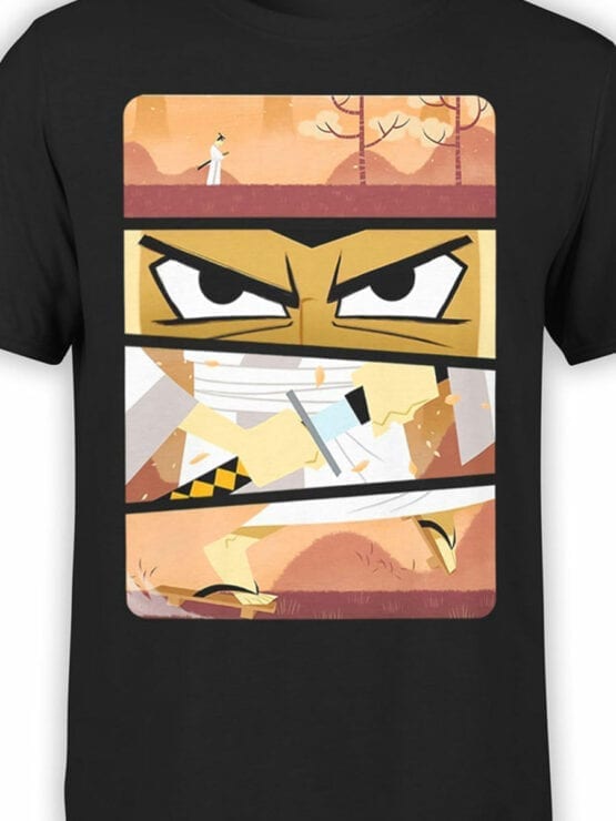 1076 Samurai Jack T Shirt Frames Front Color