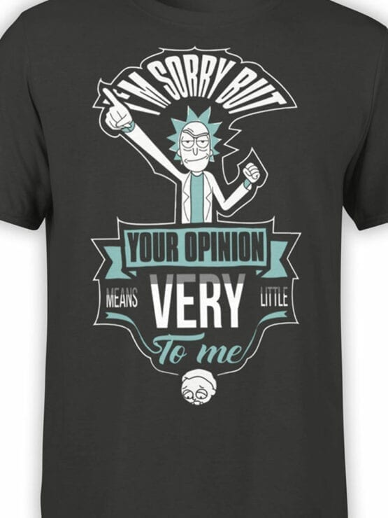 1082 Rick and Morty T Shirt Opinion Front Color