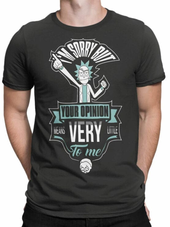 1082 Rick and Morty T Shirt Opinion Front Man