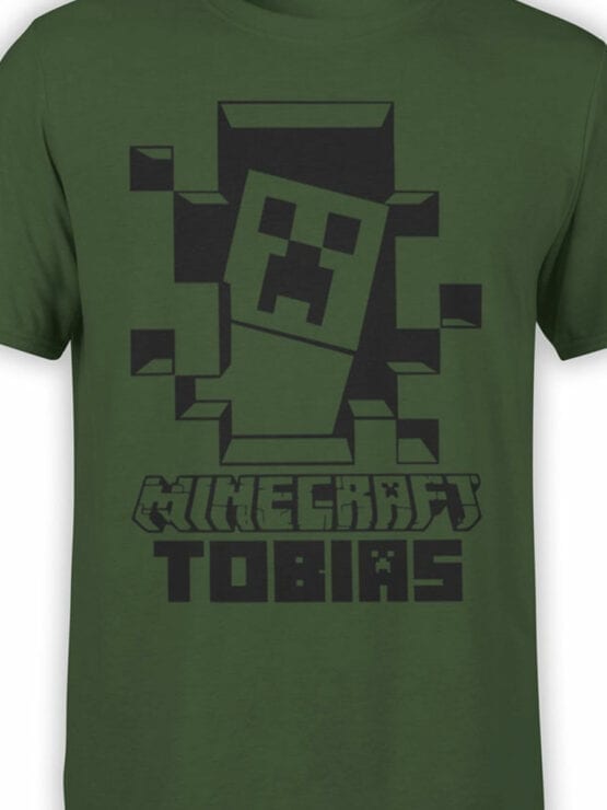 1088 Minecraft T Shirt Tobias Front Color