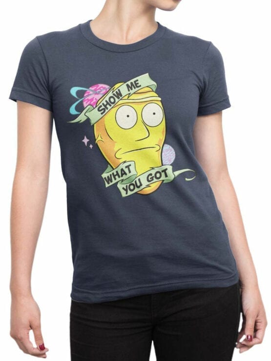 1092 Rick and Morty T Shirt Show Me Front Woman