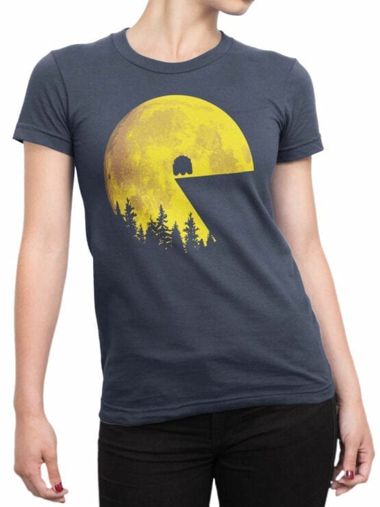 1111 Pac Man T Shirt Moon Front Woman