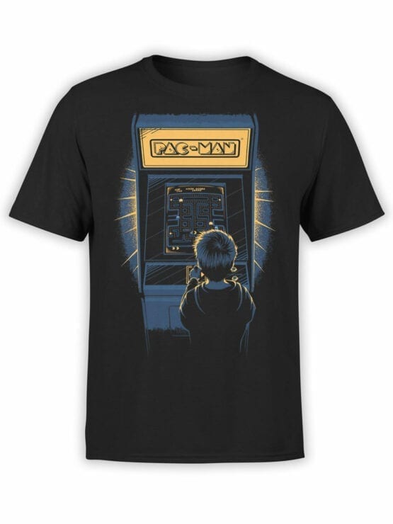 1114 Pac Man T Shirt Retro Front
